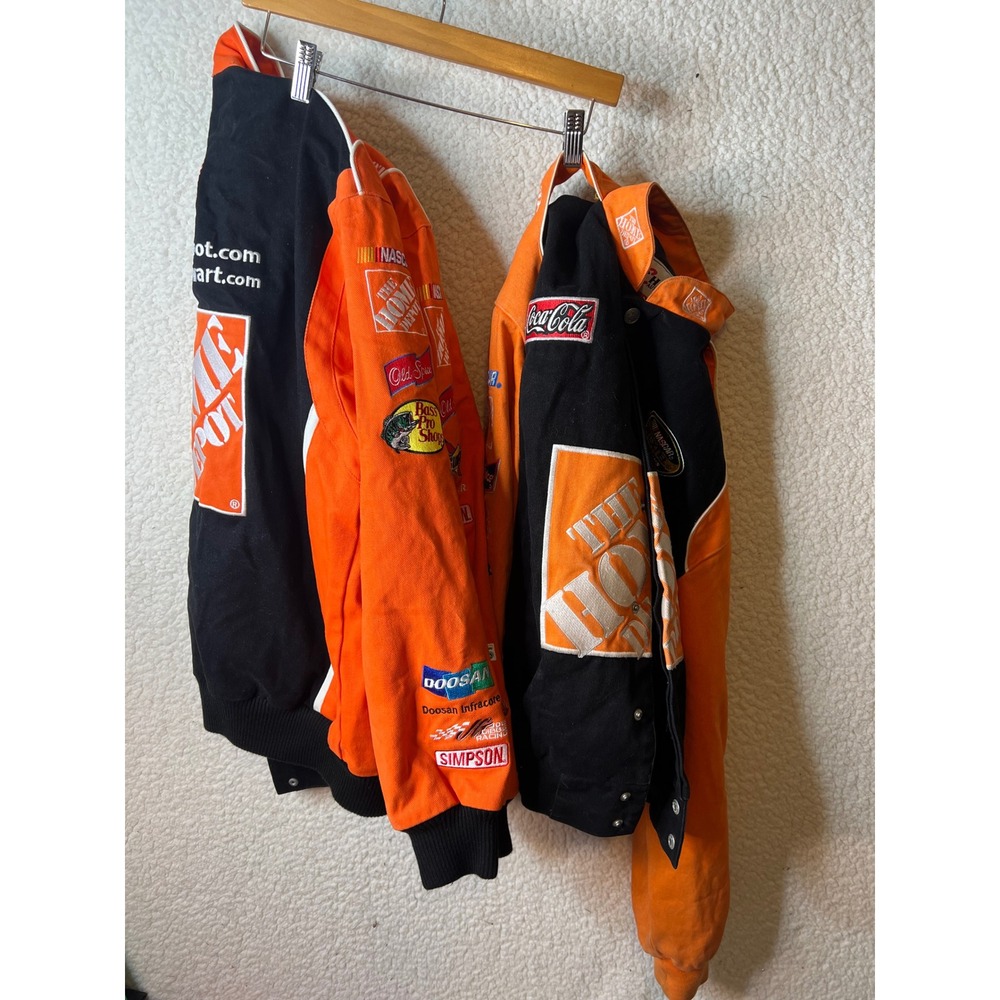 Lot of 2 Chase Authentics NASCAR Tony Stewart Home Depot Racing Mens M Orange